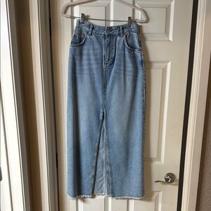 Pilcro Light Blue Denim Maxi Skirt